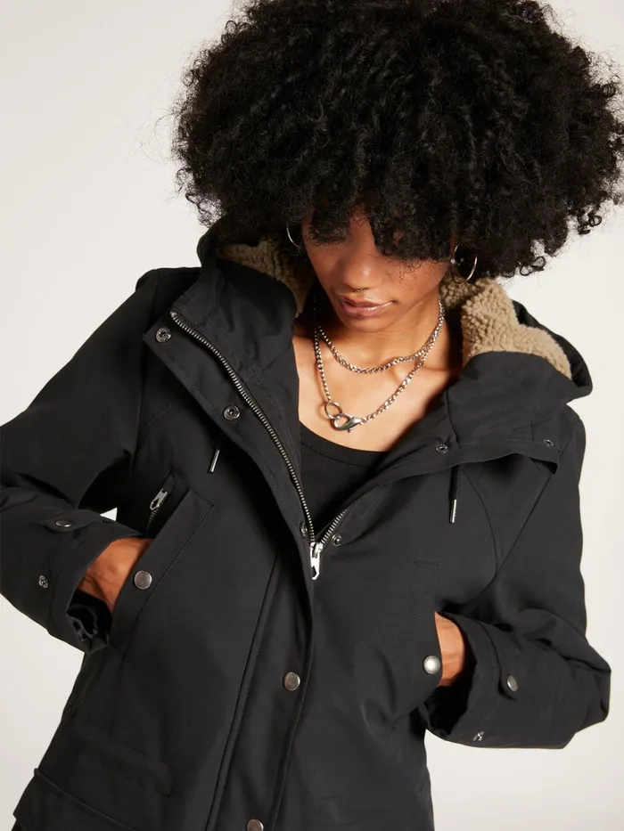 Womens Jackets Volcom Walk On By 5K Parka 8211 Black