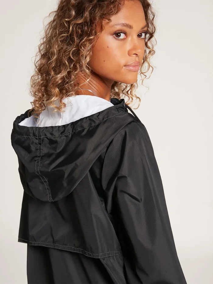 Womens Jackets Volcom Wind It Up Windbreaker Jacket 8211 Black