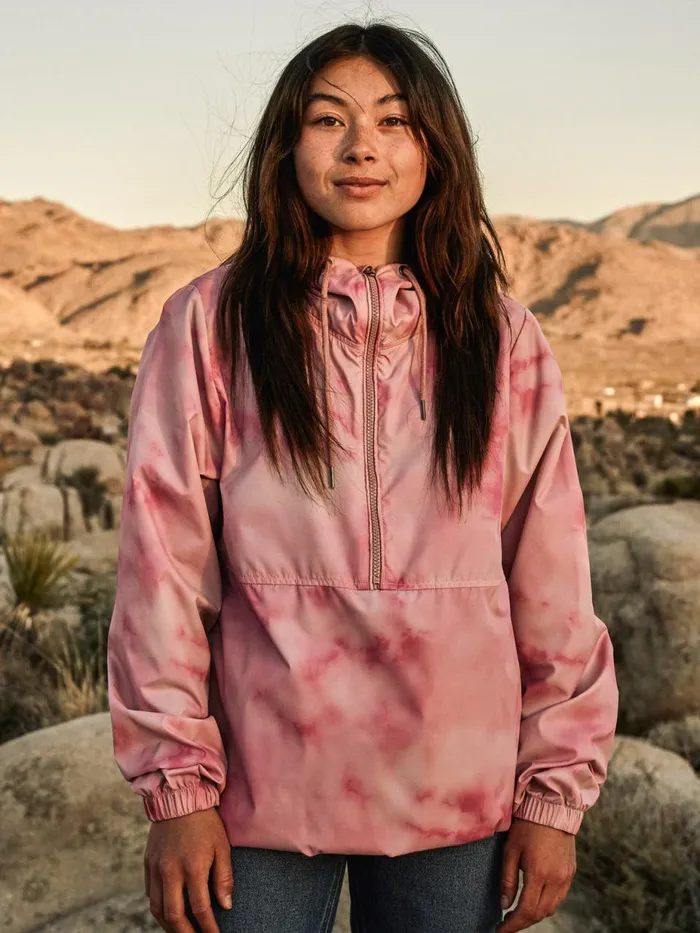 Womens Jackets Volcom Wind It Up Windbreaker Jacket 8211 Faded Mauve