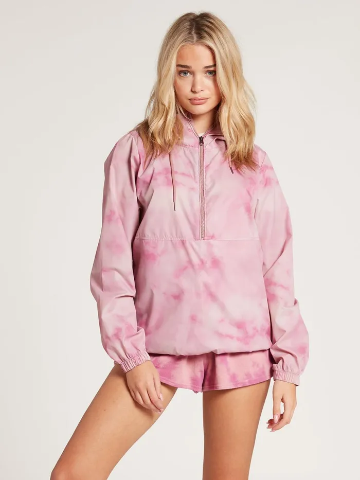 Womens Jackets Volcom Wind It Up Windbreaker Jacket 8211 Faded Mauve