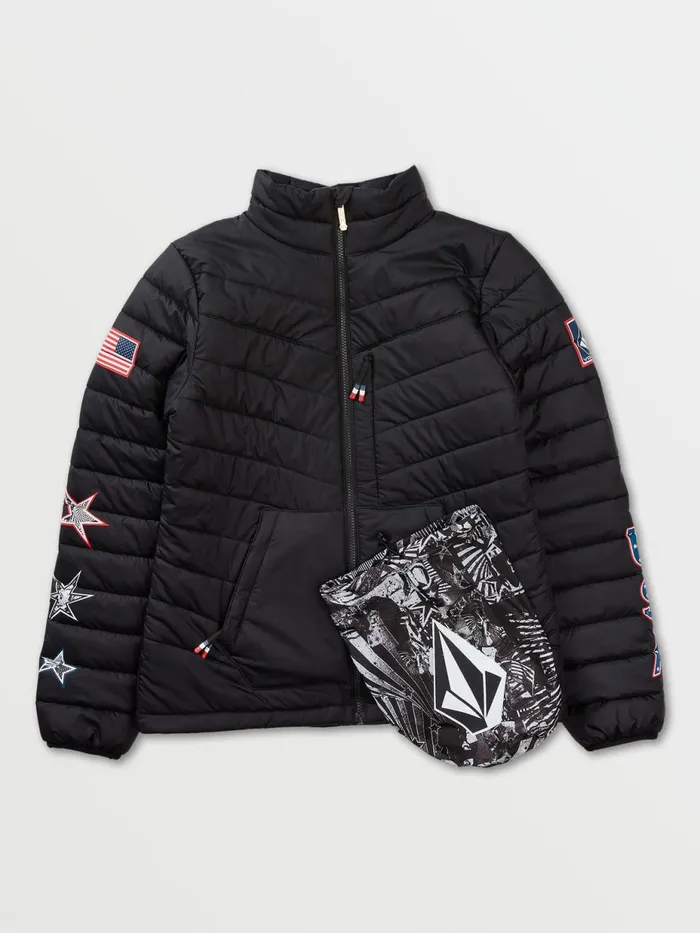 Womens Jackets Volcom Womens USA Tia Synthetic Down Jacket 8211 Black