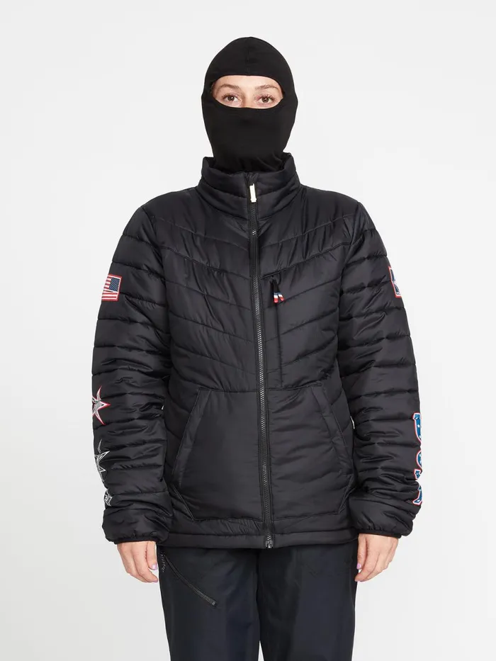 Womens Jackets Volcom Womens USA Tia Synthetic Down Jacket 8211 Black