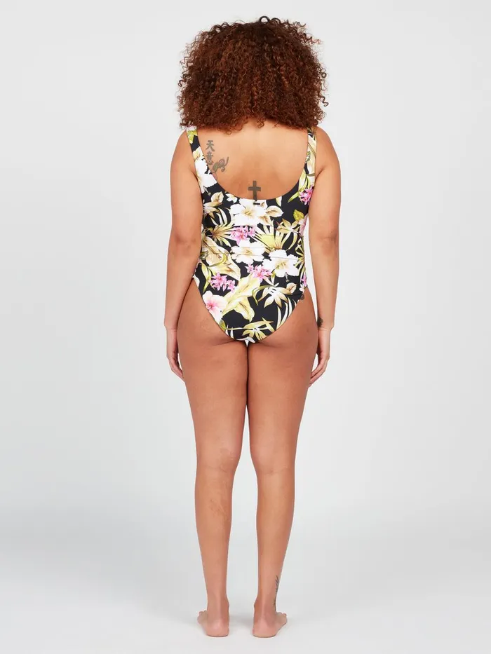 Womens OnePiece Swimsuits Volcom Shore Can One Piece 8211 Black