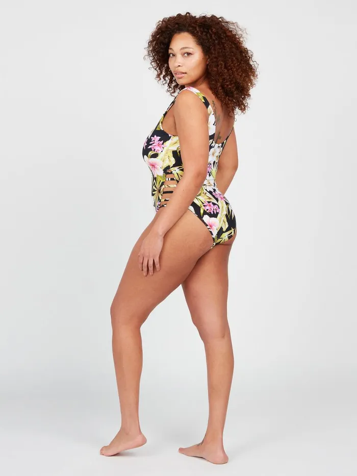 Womens OnePiece Swimsuits Volcom Shore Can One Piece 8211 Black