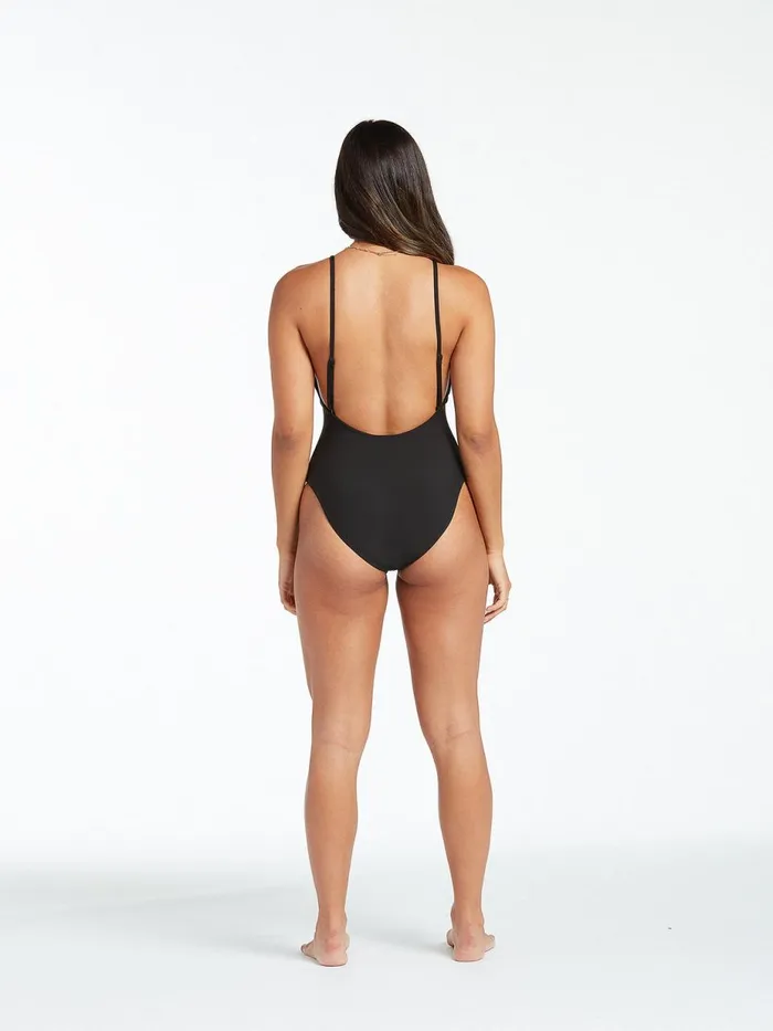 Womens OnePiece Swimsuits Volcom Simply Seamless One Piece 8211 Black