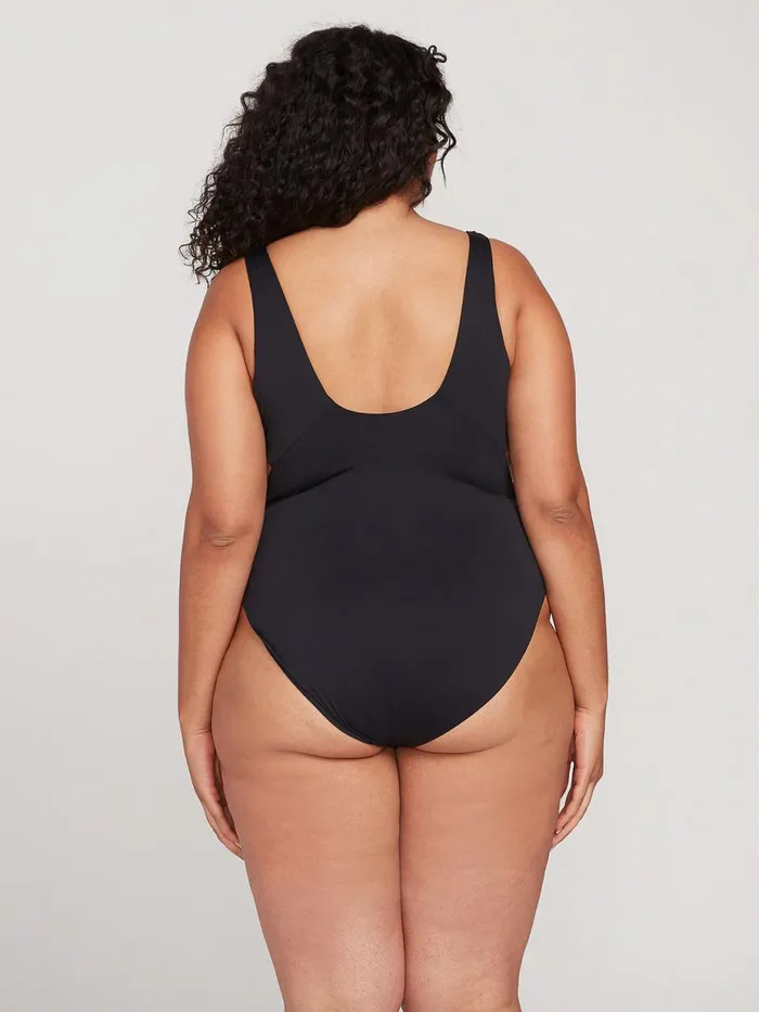 Womens OnePiece Swimsuits Volcom Simply Seamless OnePiece Plus Size 8211 Black