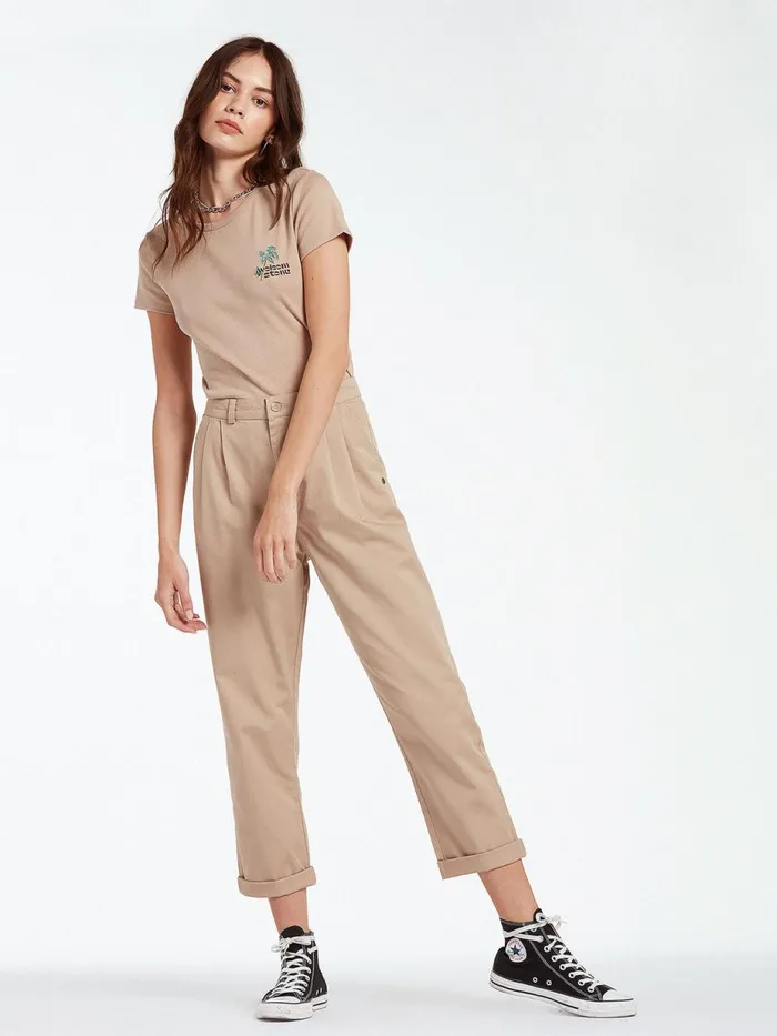 Womens Pants Volcom Frochickie Trouser 8211 Stone