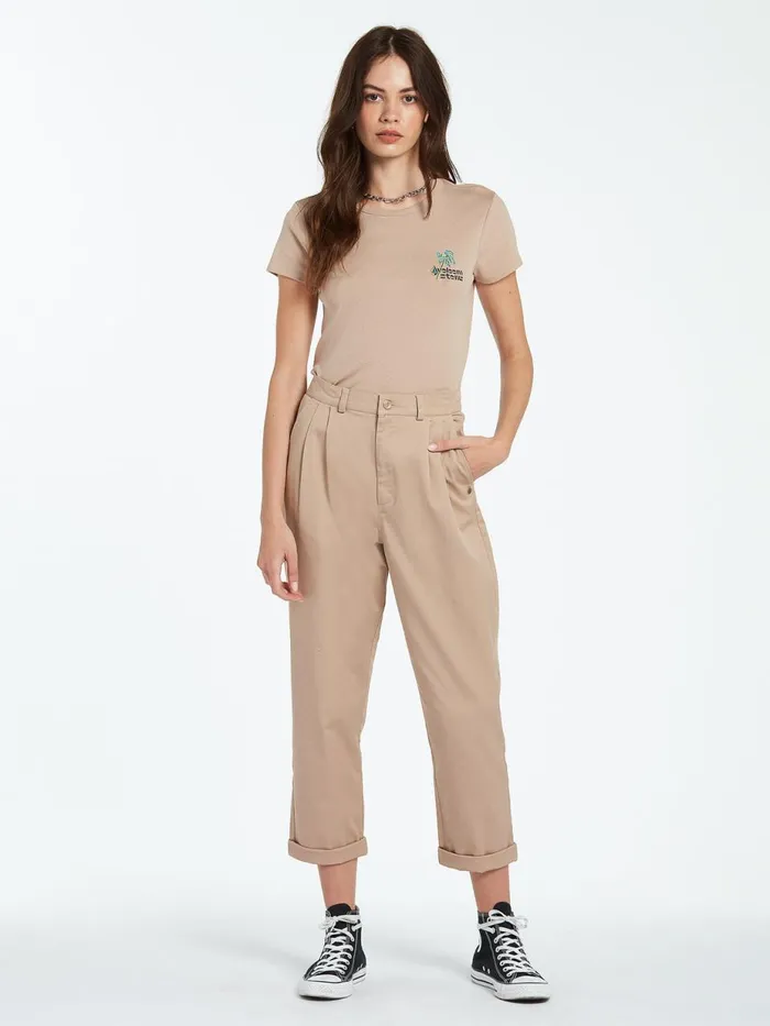 Womens Pants Volcom Frochickie Trouser 8211 Stone