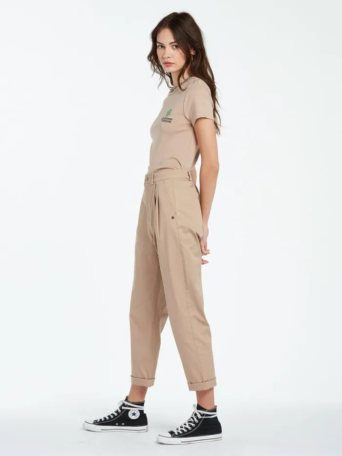 Womens Pants Volcom Frochickie Trouser 8211 Stone
