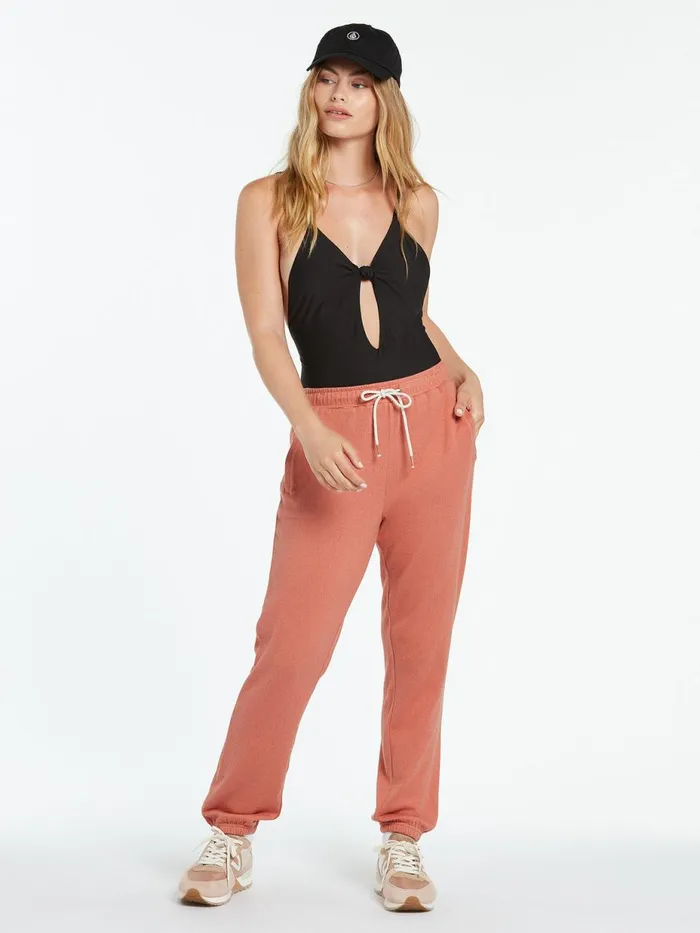 Womens Pants Volcom Lived In Lounge Fleece Pant 8211 Light Mauve