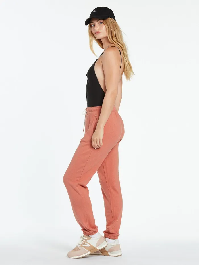 Womens Pants Volcom Lived In Lounge Fleece Pant 8211 Light Mauve