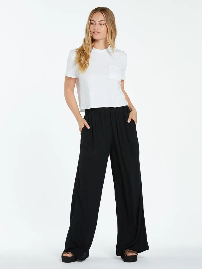 Womens Pants Volcom Stoneshine Junki Pant 8211 Black