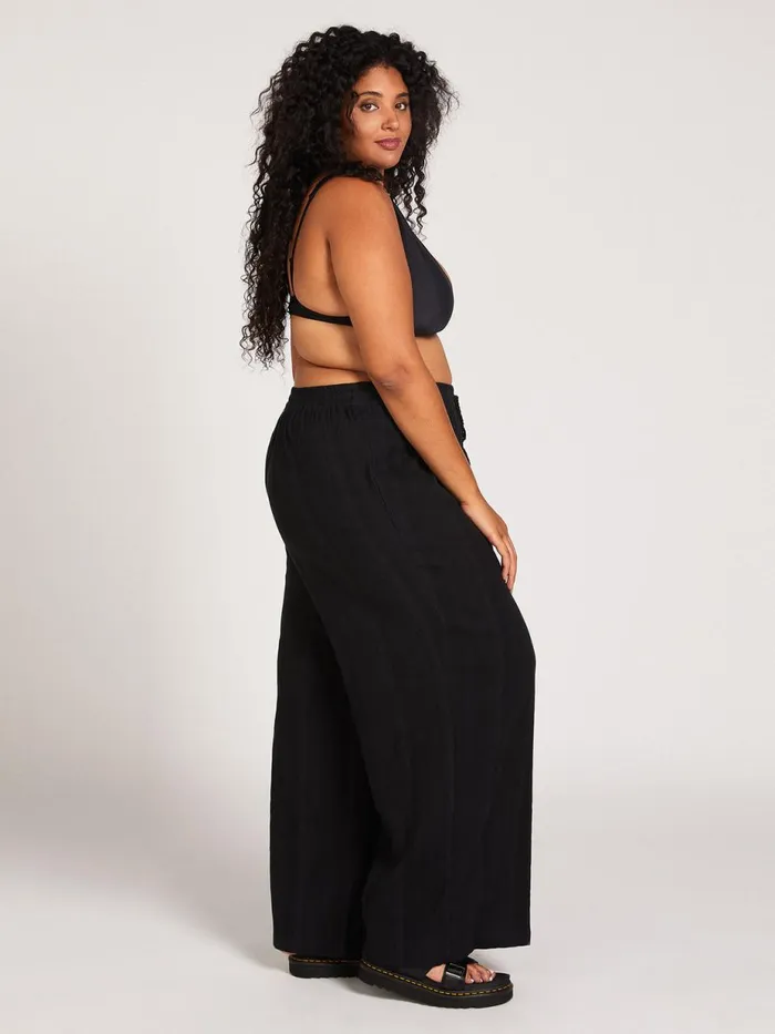 Womens Pants Volcom Sun Spent Pants Plus Size 8211 Black