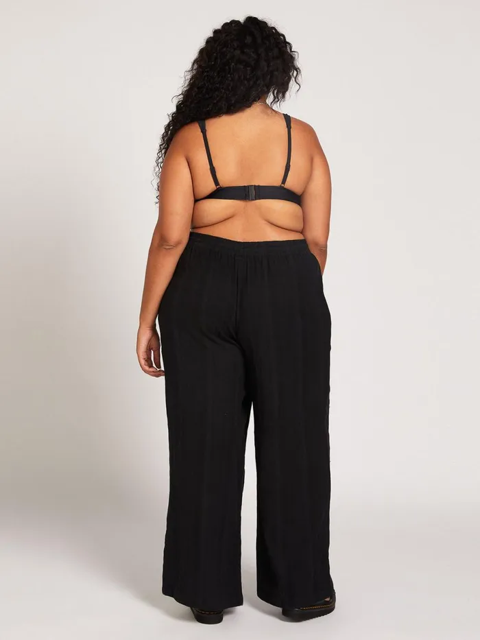 Womens Pants Volcom Sun Spent Pants Plus Size 8211 Black