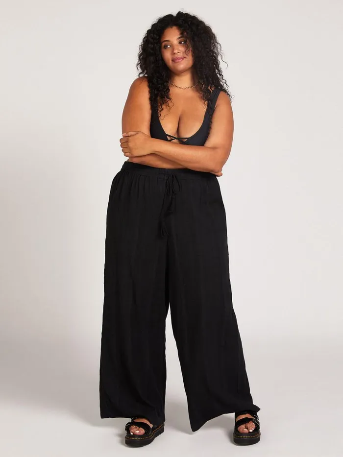 Womens Pants Volcom Sun Spent Pants Plus Size 8211 Black
