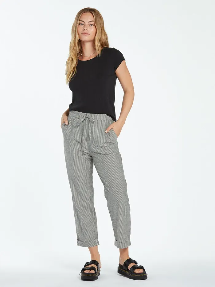 Womens Pants Volcom Sunday Strut Pant 8211 Black White