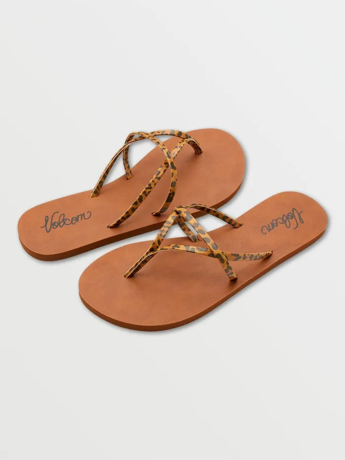 Womens Sandals Volcom All Day Long Sandal 8211 Cheetah