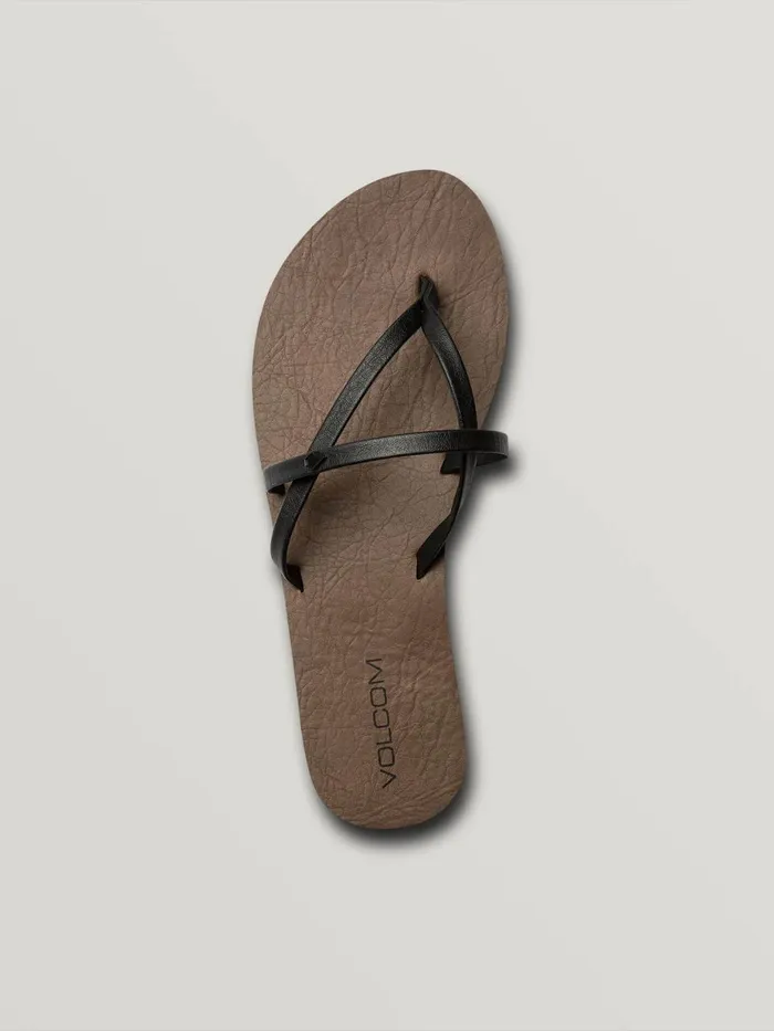 Womens Sandals Volcom All Night Long Ii Sandal 8211 Black