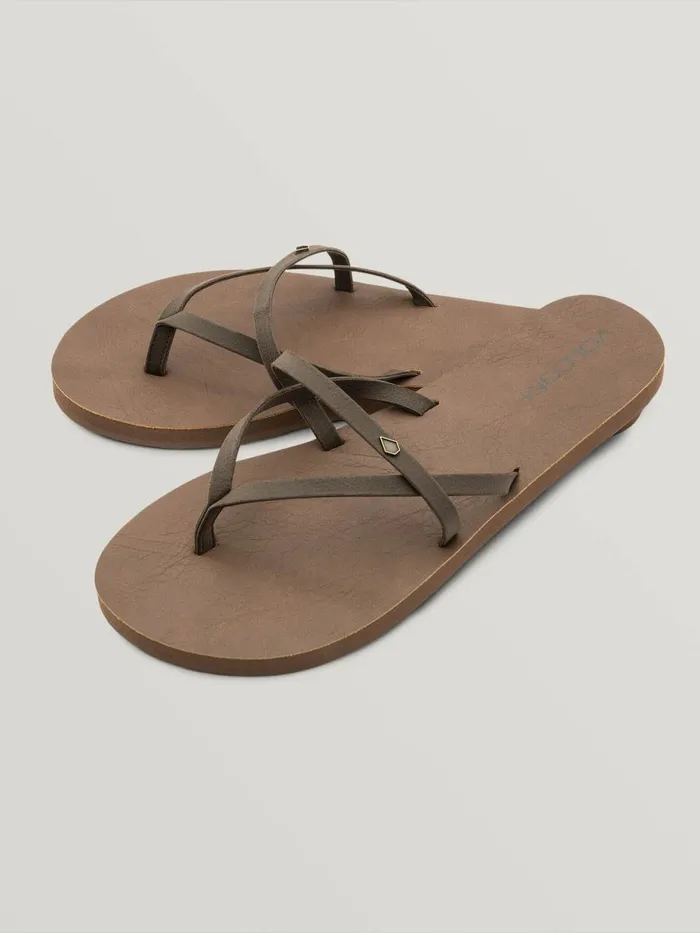 Womens Sandals Volcom All Night Long Ii Sandal 8211 Brown