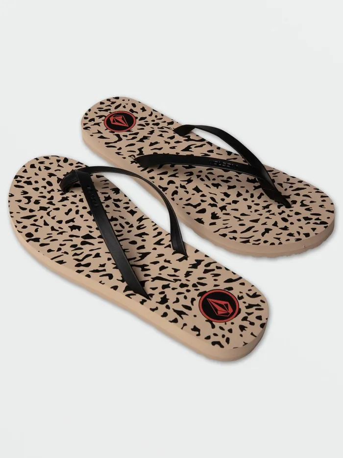 Womens Sandals Volcom Color Me Spring Sandal 8211 Animal Print