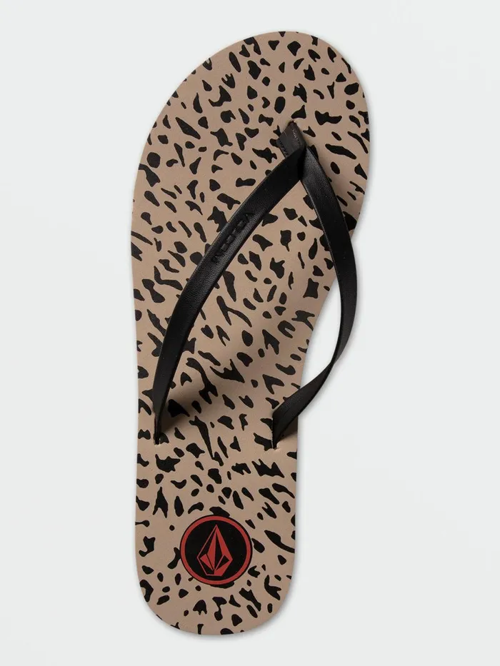 Womens Sandals Volcom Color Me Spring Sandal 8211 Animal Print