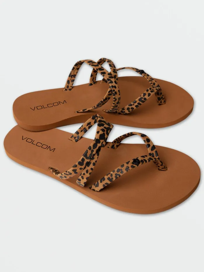 Womens Sandals Volcom Easy Breezy II Sandal 8211 Cheetah