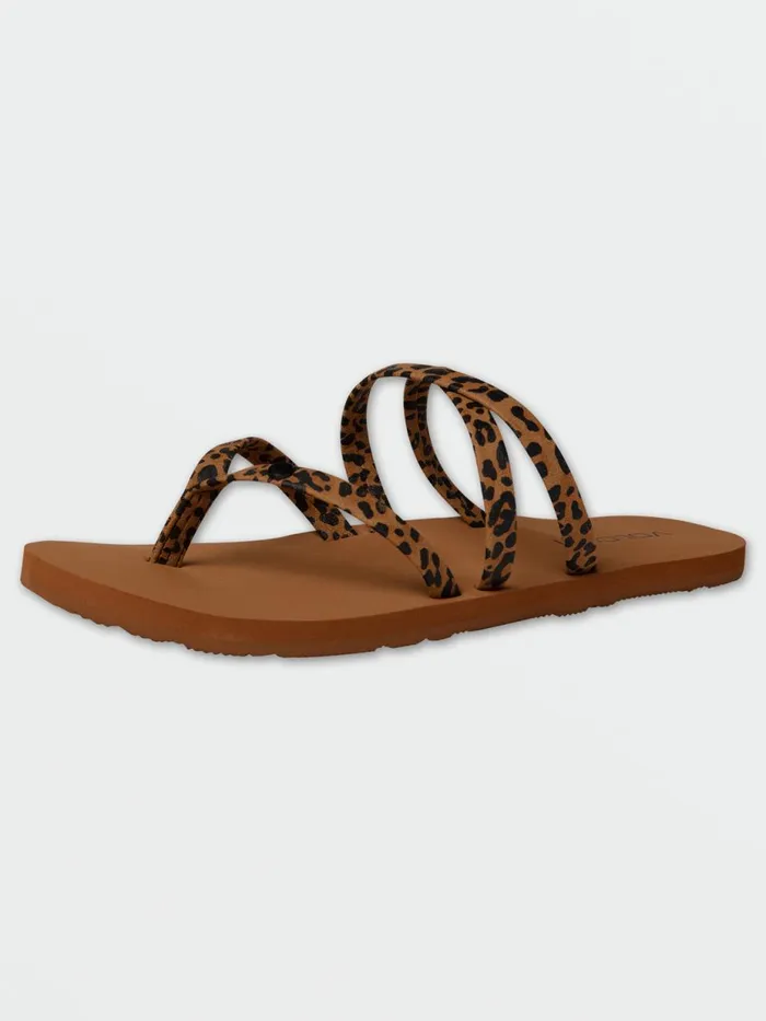 Womens Sandals Volcom Easy Breezy II Sandal 8211 Cheetah