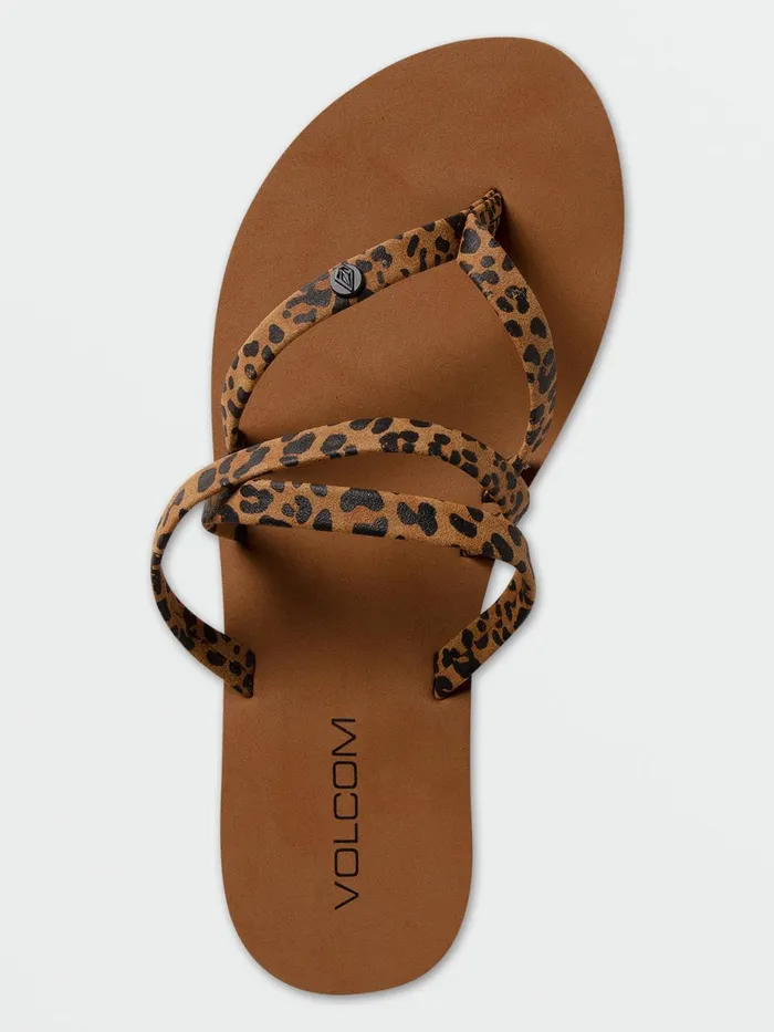 Womens Sandals Volcom Easy Breezy II Sandal 8211 Cheetah