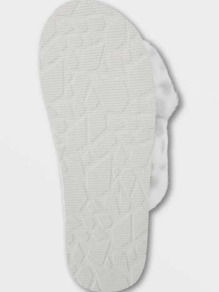Womens Sandals Volcom Lived In Lounge Slip Sandal 8211 Star White