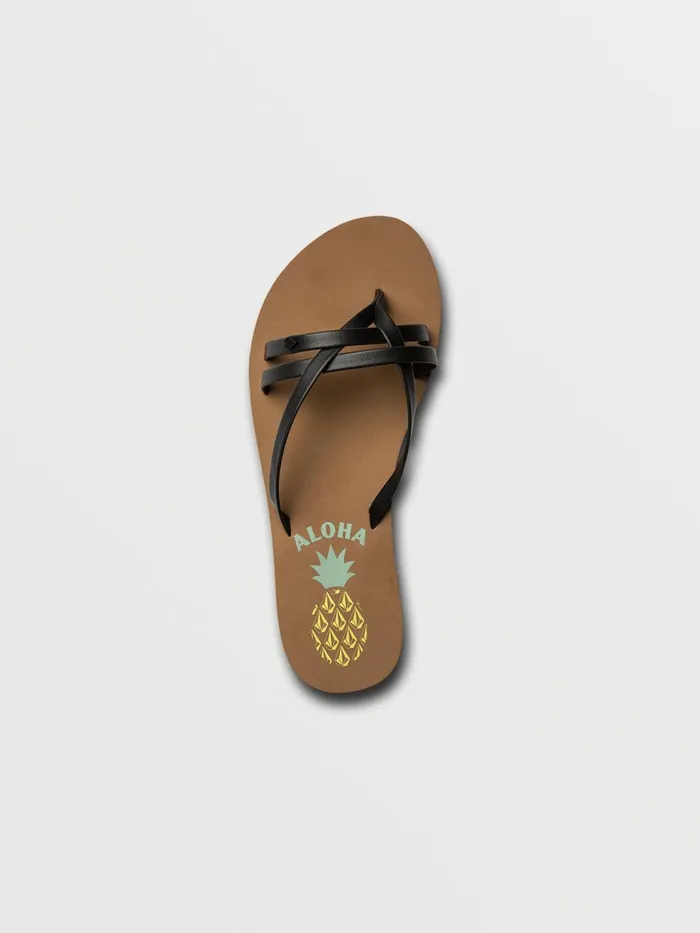 Womens Sandals Volcom Look Out Beach Hi 8211 Black