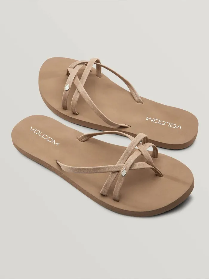 Womens Sandals Volcom Look Out Beach Sandal 8211 Tan