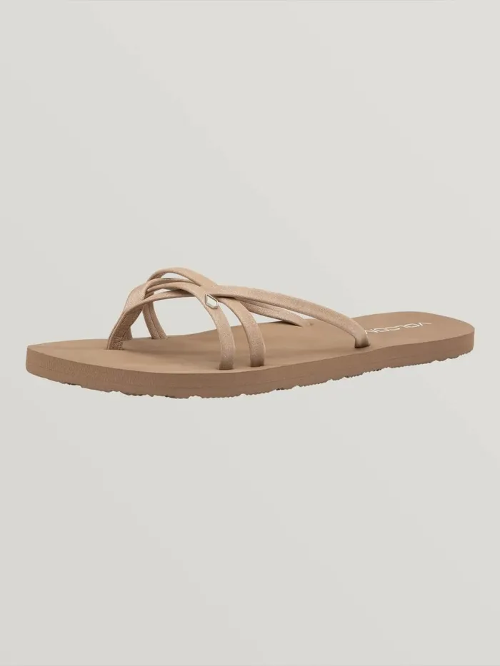 Womens Sandals Volcom Look Out Beach Sandal 8211 Tan