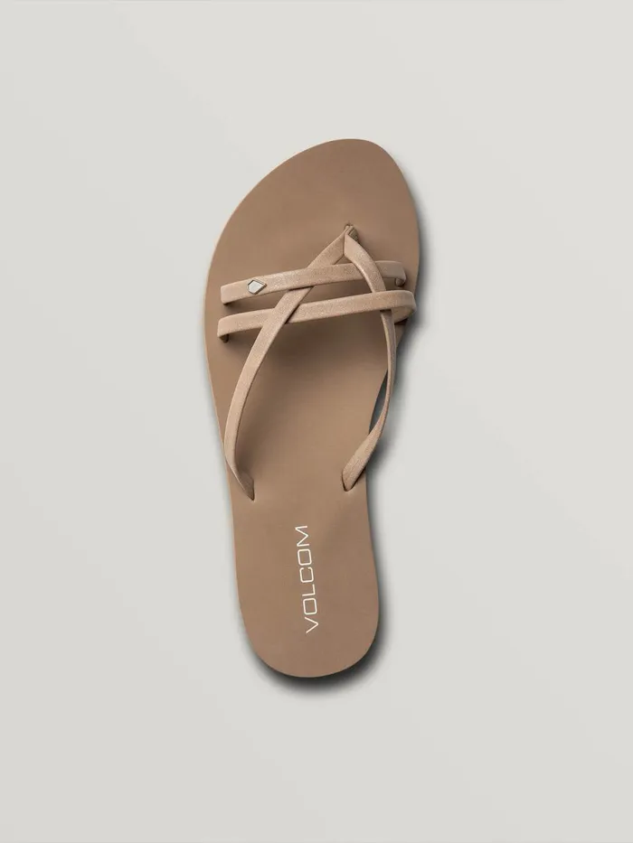Womens Sandals Volcom Look Out Beach Sandal 8211 Tan