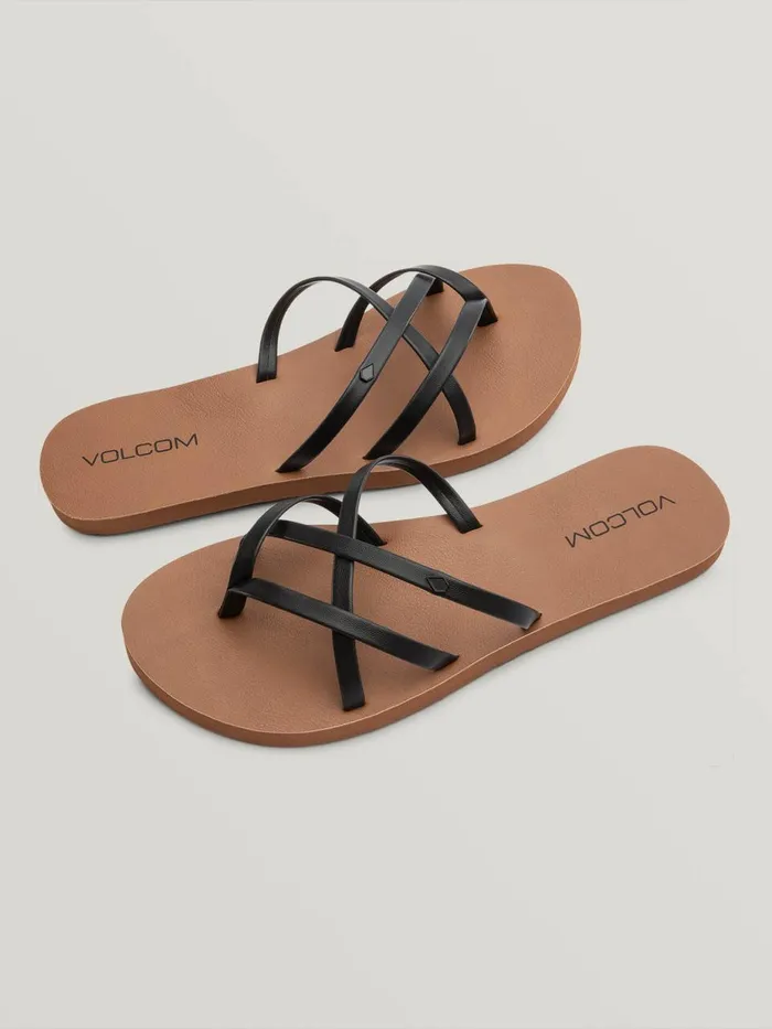 Womens Sandals Volcom New School II Sandal 8211 Black