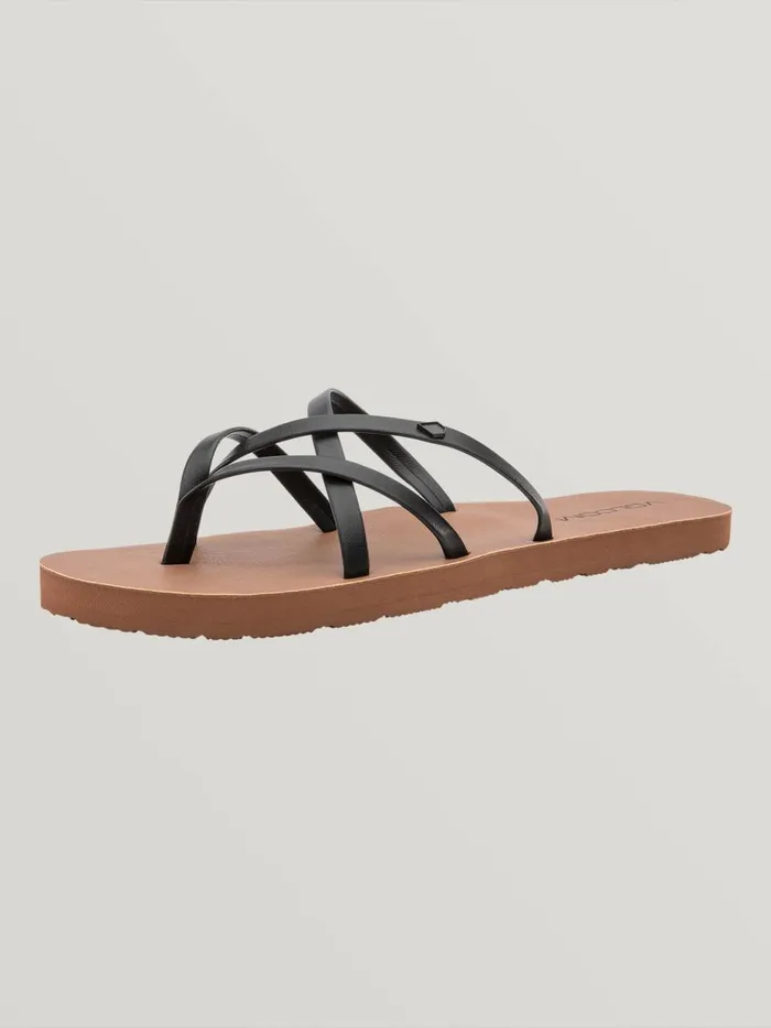 Womens Sandals Volcom New School II Sandal 8211 Black