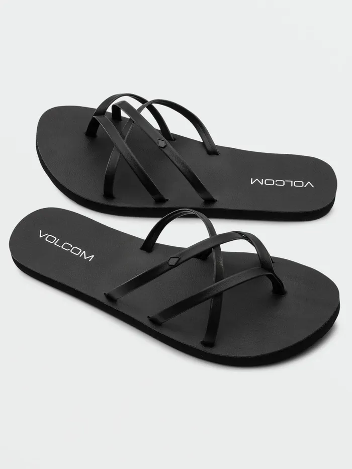 Womens Sandals Volcom New School II Sandal 8211 Black Out