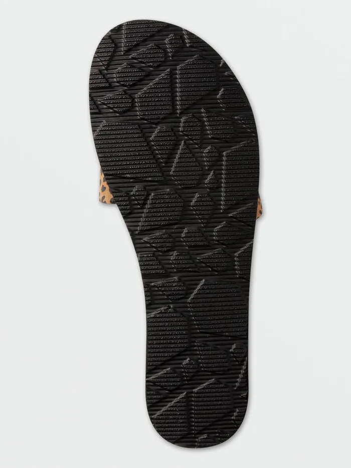 Womens Sandals Volcom Simple Slide Sandal 8211 Cheetah