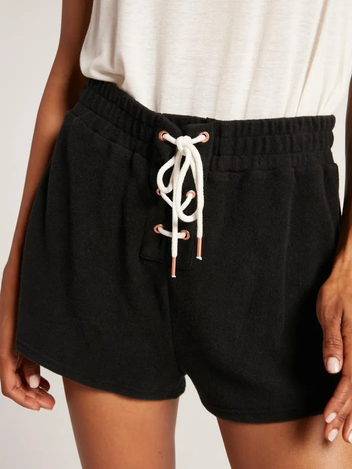 Womens Shorts Volcom Lived In Lounge Fleece Shorts 8211 Black Womens Shorts Volcom Lived In Lounge Fleece Shorts 8211 Black
