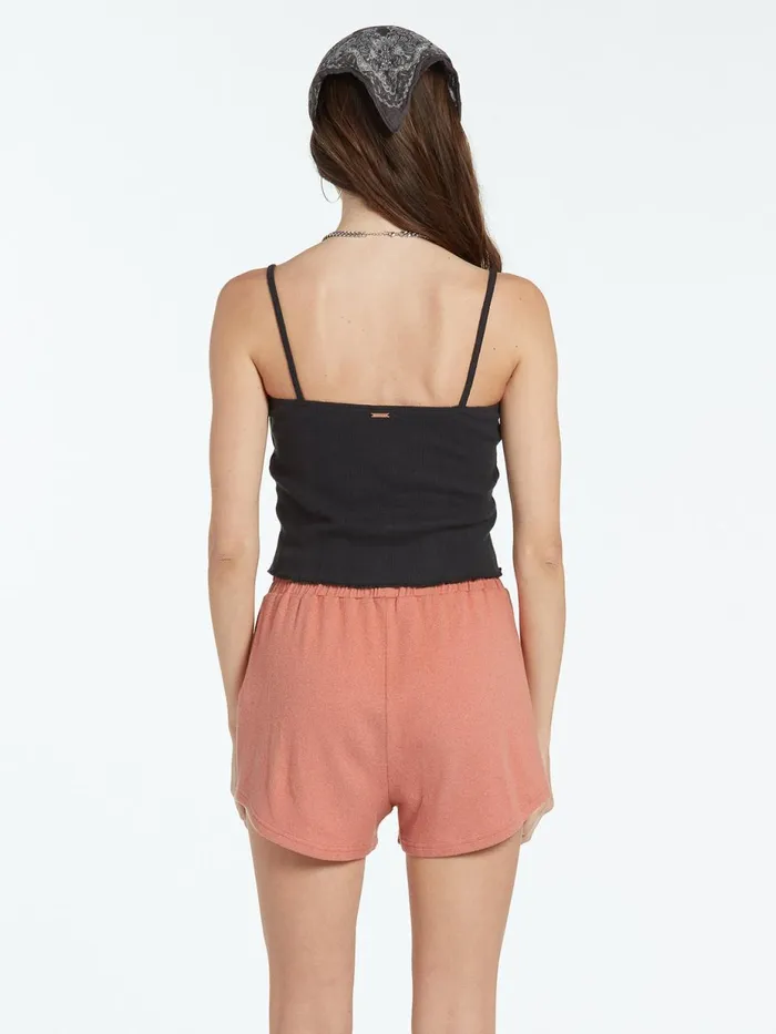 Womens Shorts Volcom Lived In Lounge Fleece Shorts 8211 Light Mauve