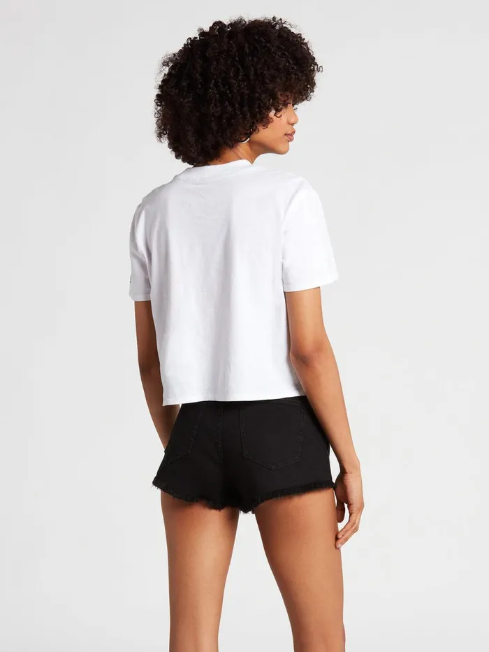 Womens Shorts Volcom Stoney Stretch Denim Shorts 8211 Premium Wash Black