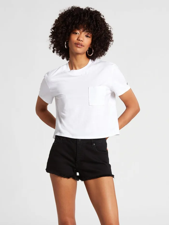 Womens Shorts Volcom Stoney Stretch Denim Shorts 8211 Premium Wash Black