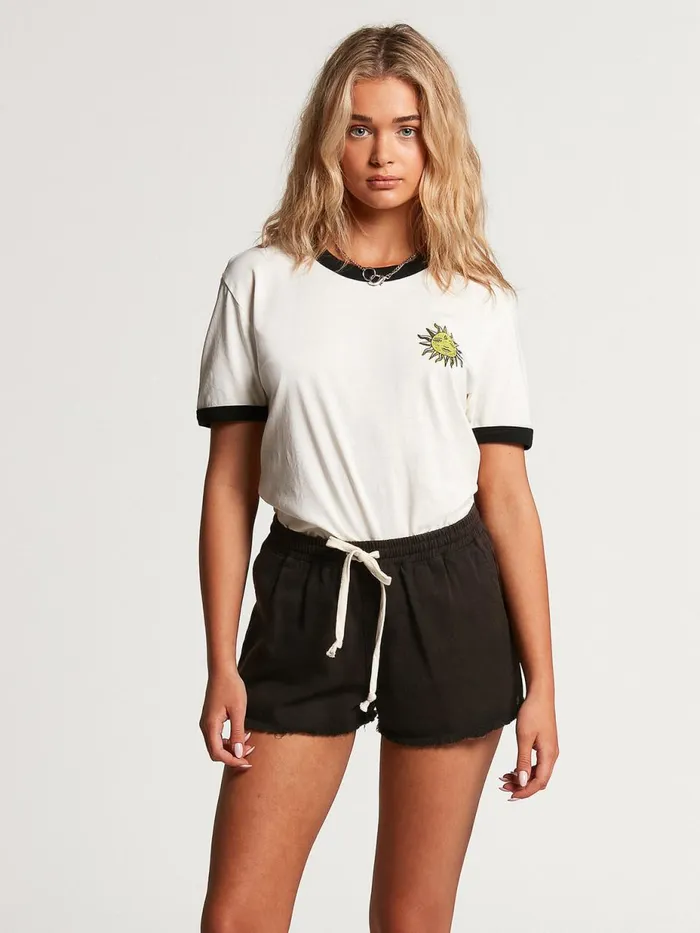 Womens Shorts Volcom Strutin Stone Shorts 8211 Black
