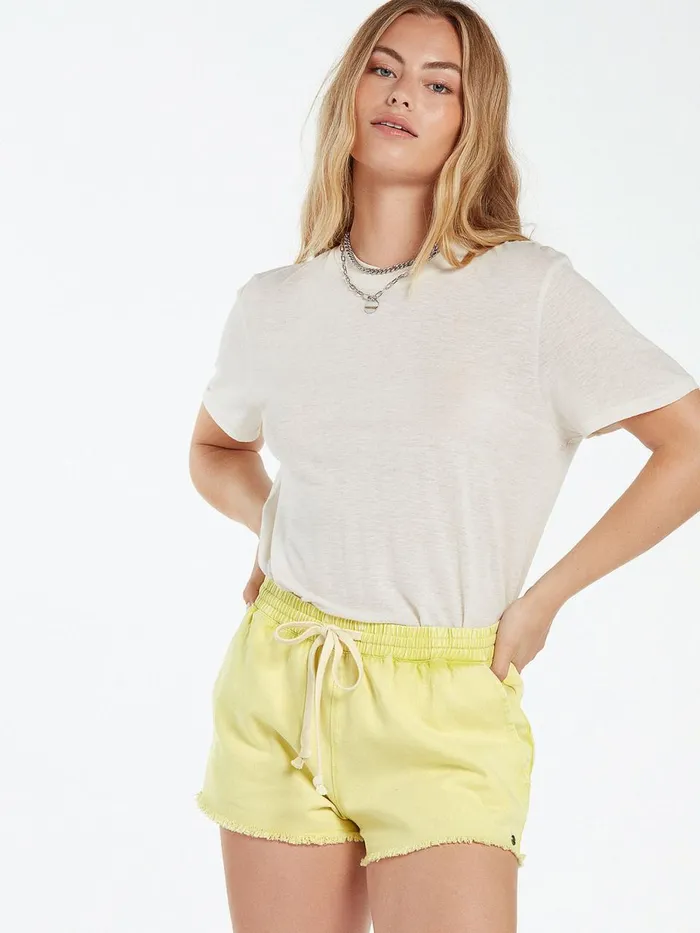 Womens Shorts Volcom Strutin Stone Shorts 8211 Lime