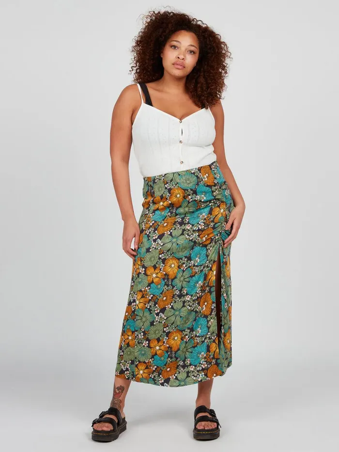 Womens Skirts Volcom Luvely Daze Skirt 8211 Jade