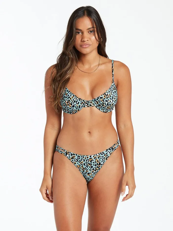 Womens Surf Volcom Just Spotted U Wire Bikini Top 8211 Aqua