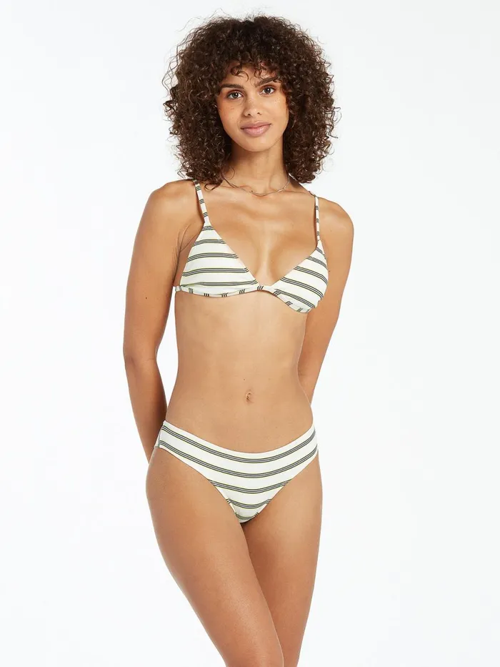 Womens Surf Volcom Lining Up Cheekini Bikini Bottom 8211 White