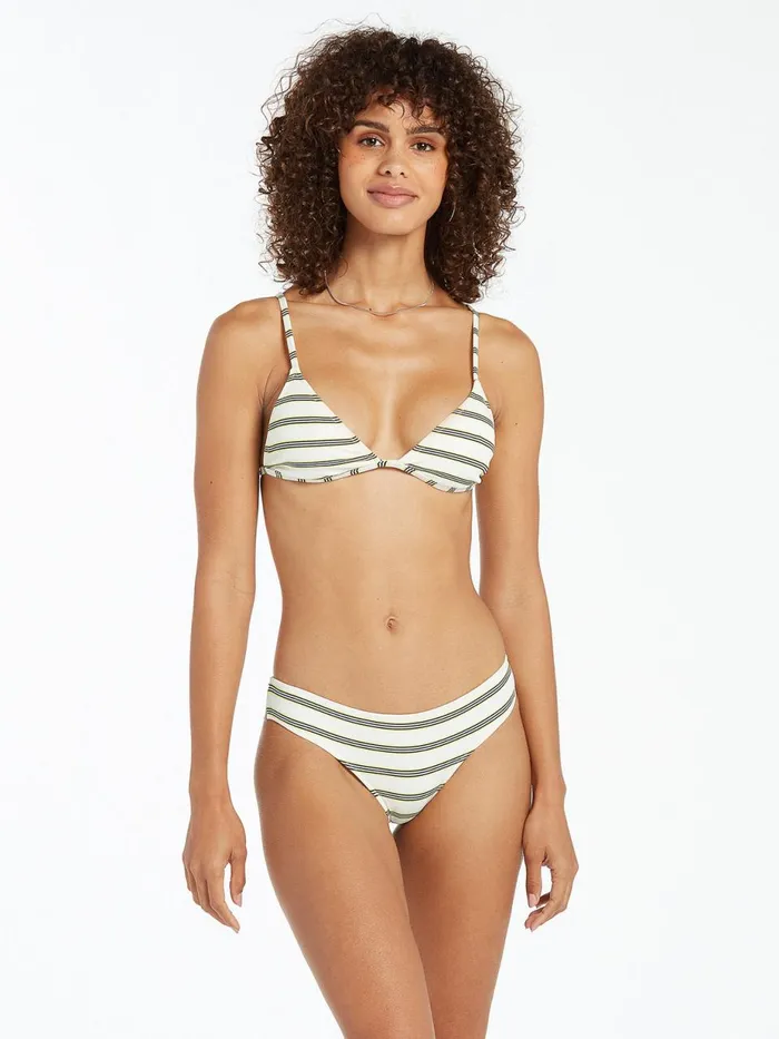 Womens Surf Volcom Lining Up Triangle Bikini Top 8211 White