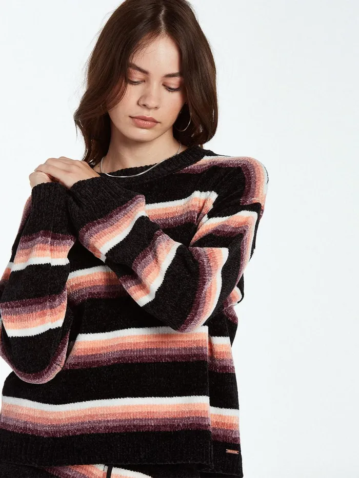 Womens Sweaters and Cardigans Volcom Bubble Tea Sweater 8211 Black Combo