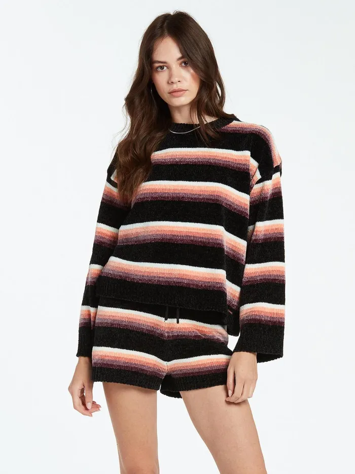 Womens Sweaters and Cardigans Volcom Bubble Tea Sweater 8211 Black Combo