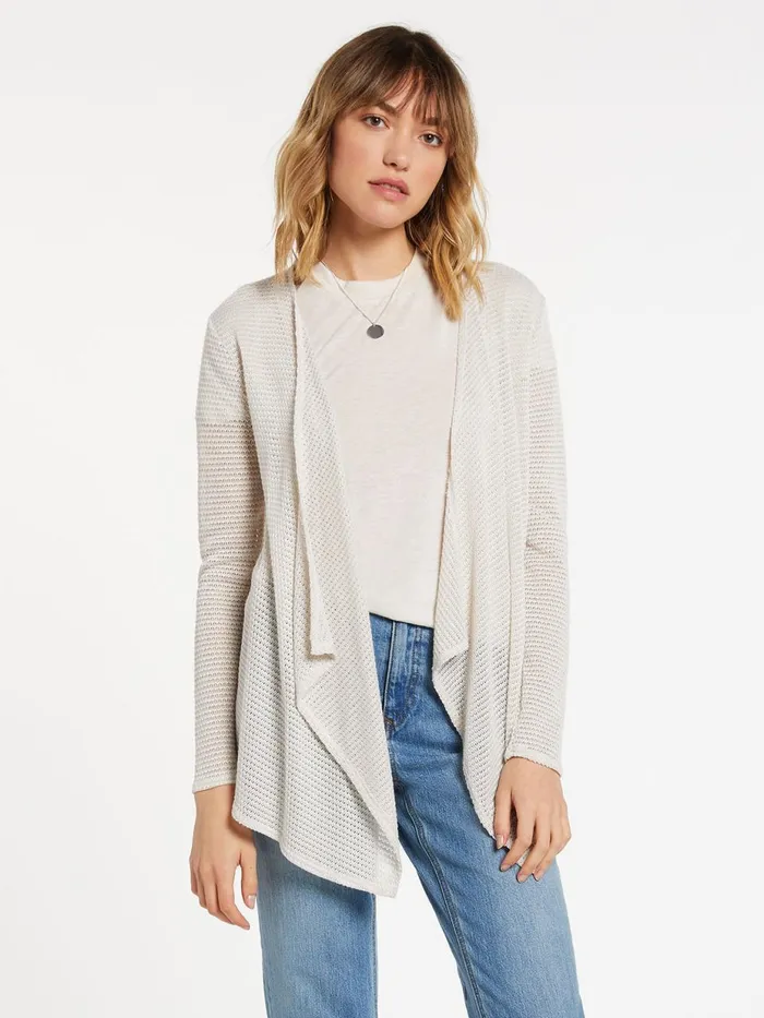 Womens Sweaters and Cardigans Volcom Go Go Wrap Cardigan 8211 Oatmeal